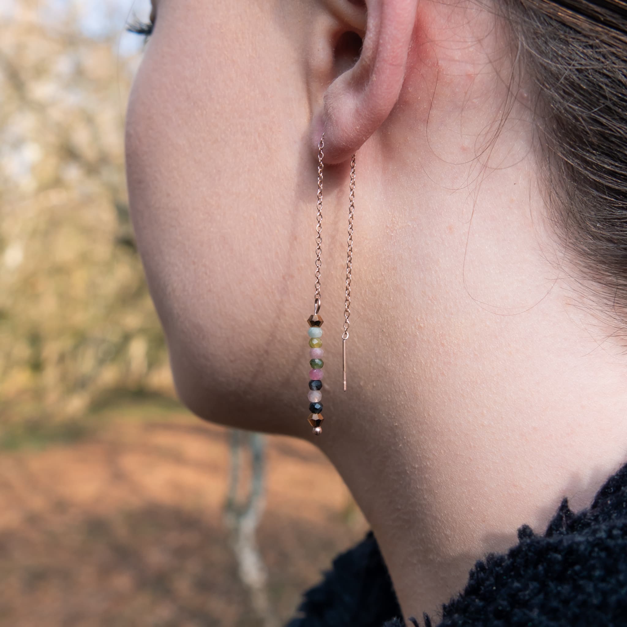 Boucles d'oreilles LUMIA en pierres Tourmaline - SLOYA